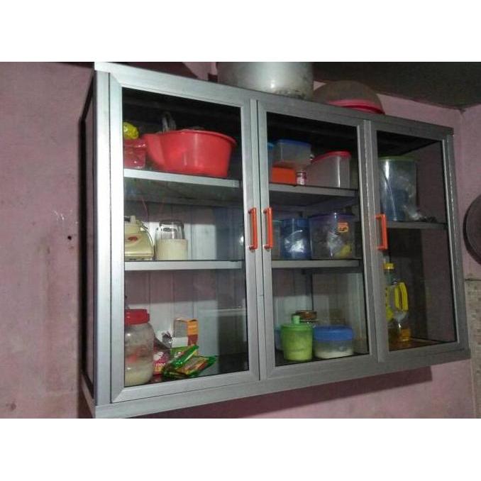 lemari gantung, kitchen set, lemari alumunium, etalase, rak piring