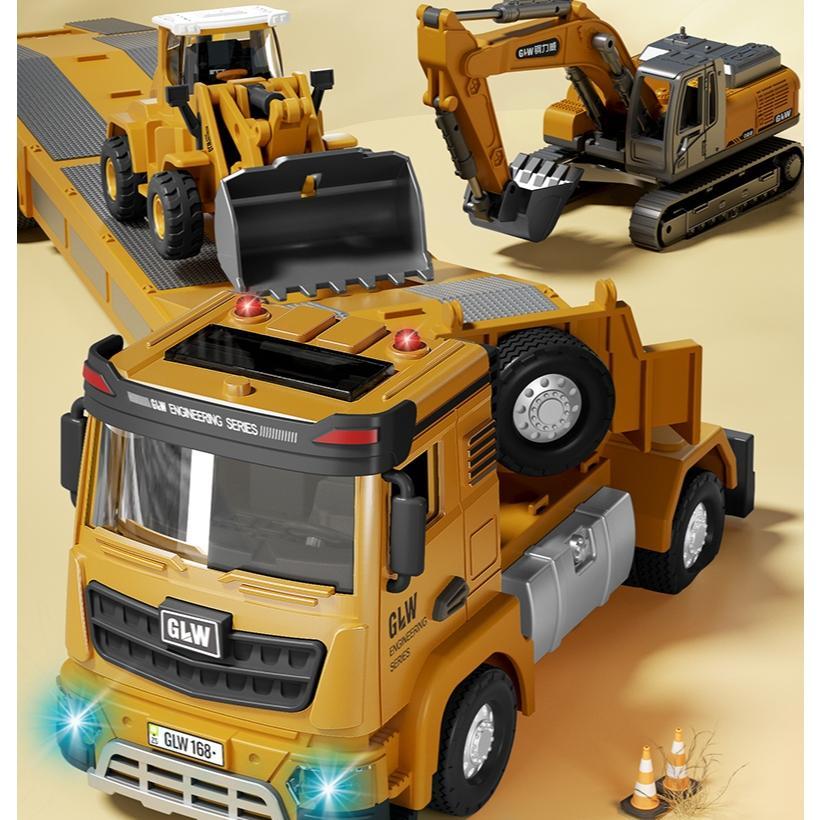 Original Mainan Anak Self Loader Truck Mainan Mobil Excavator Loader