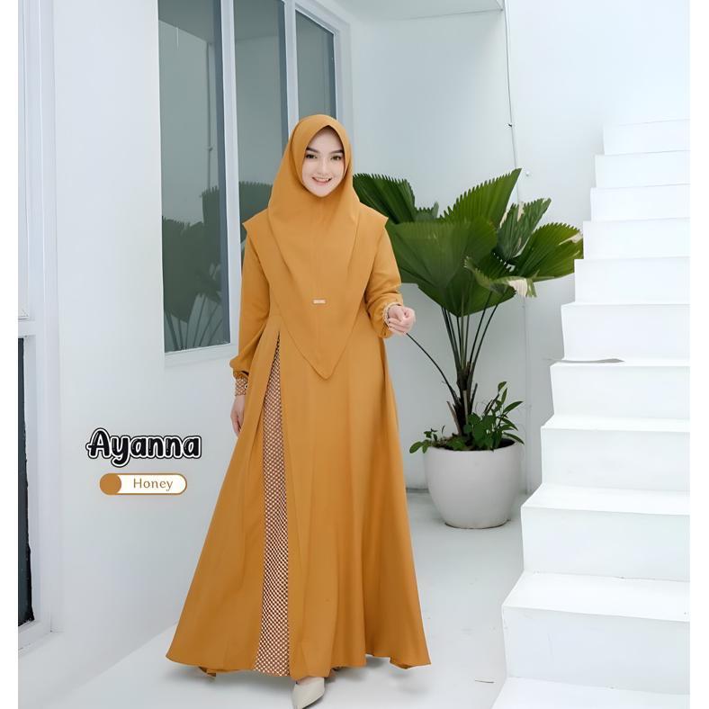 KUALITAS SUPER AYYANA GAMIS SYARI UKURAN M L XL XXL SET KHIMAR DRESS BUSUI GAMIS TERBARU BAJU MURAH 