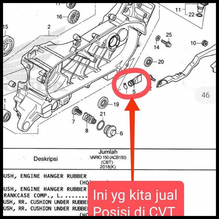 DISKON TUBE DRAIN CVT HONDA PCX 125 150 160 