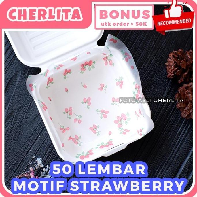 Wax Paper 18x18 cm Korean Bento Cake Baking Paper Serap Minyak