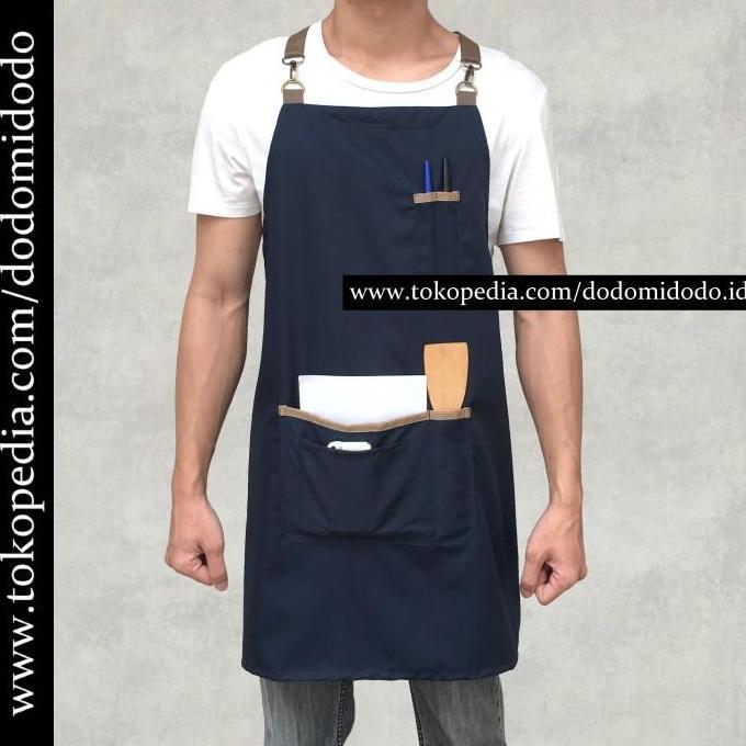 Apron Celemek Barista Cafe Barbershop - Apron Masak - Celemek