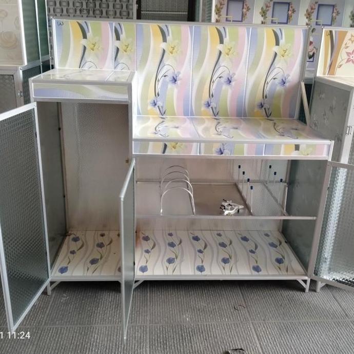 rak kompor magic com 3 pintu bawah keramik/rak kompor undak