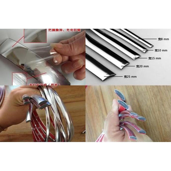 lis crome, list crome, list body mobil, lis body mobil 15,18 mm