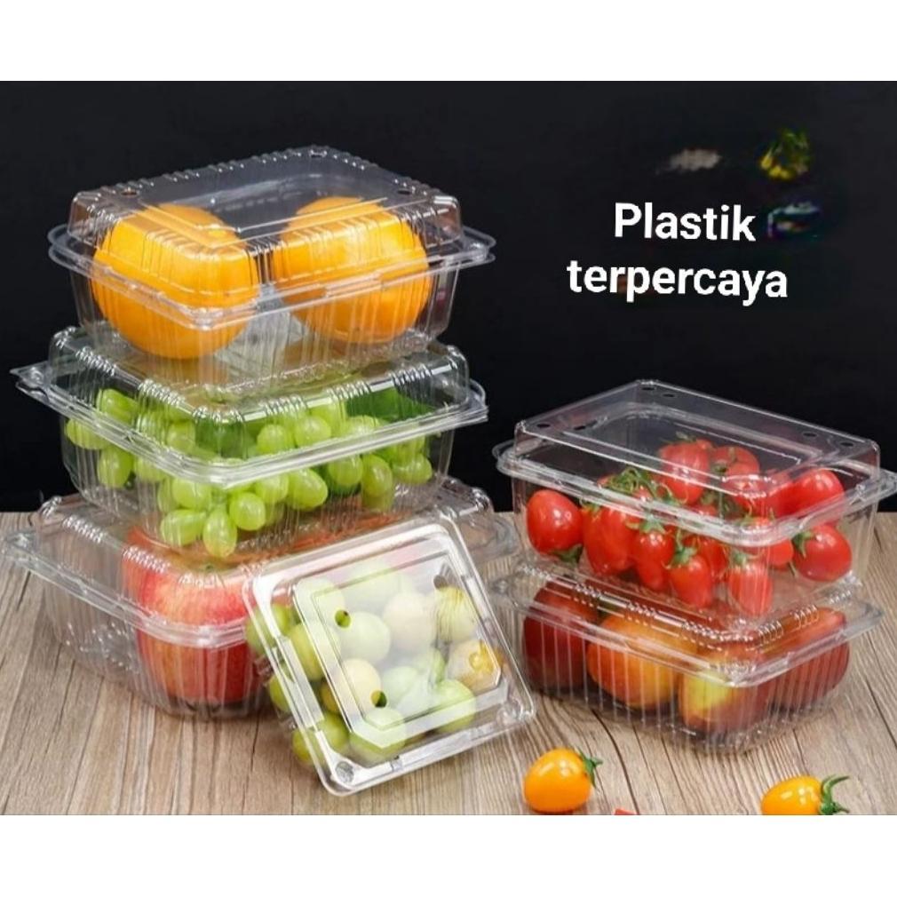 Mika Buah Strawberry 800gram & 1000gram Isi 25pcs mika buah anggur 1000gr kunci /MB 800 MB ...