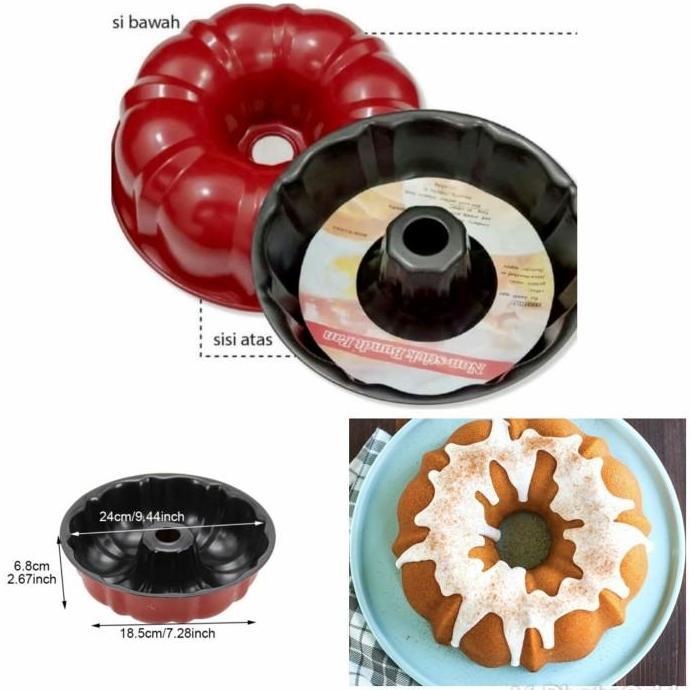 loyang bolu marmer 24cm tulban anti lengket