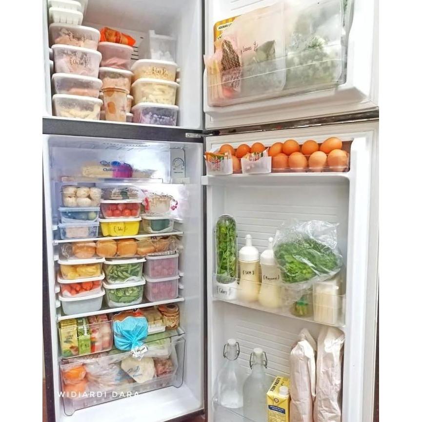 TOPLES PLASTIK KOTAK PUTIH FOOD CONTAINER KULKAS SET WADAH PENYIMPANAN