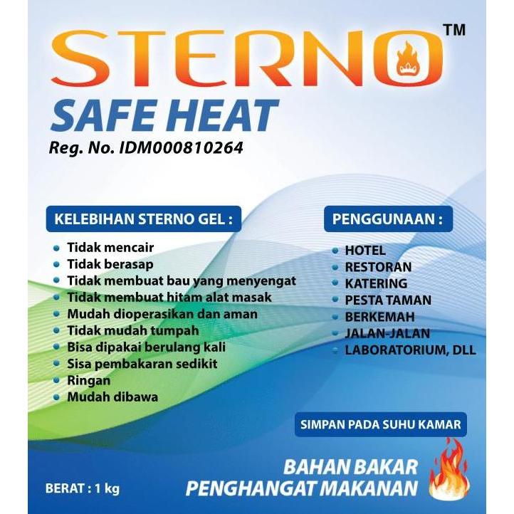 Sterno Gel Biru 1Kg Refill - sterno refill 800ml