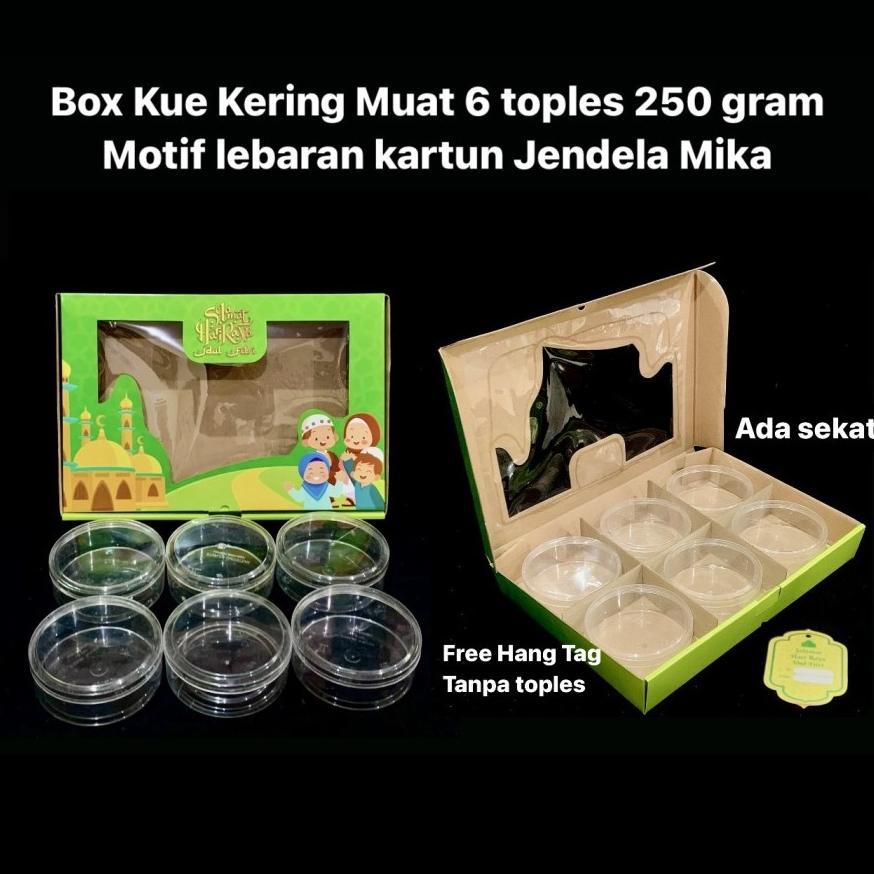 Promo Ramadhan (5 pcs) box kue kering idul fitri dus 6 toples 250 gram kardus hampers nastar hampers