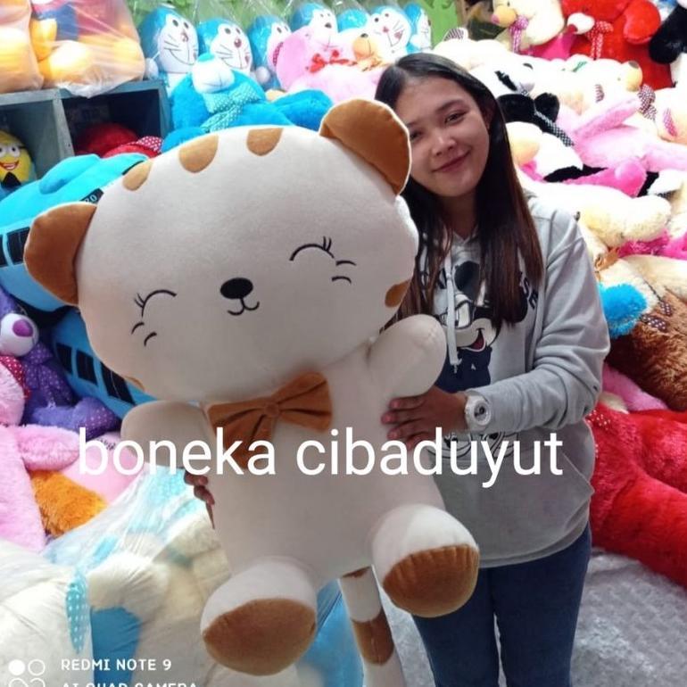 Boneka Kucing Korea Jumbo Kucing Keberuntungan Lucu