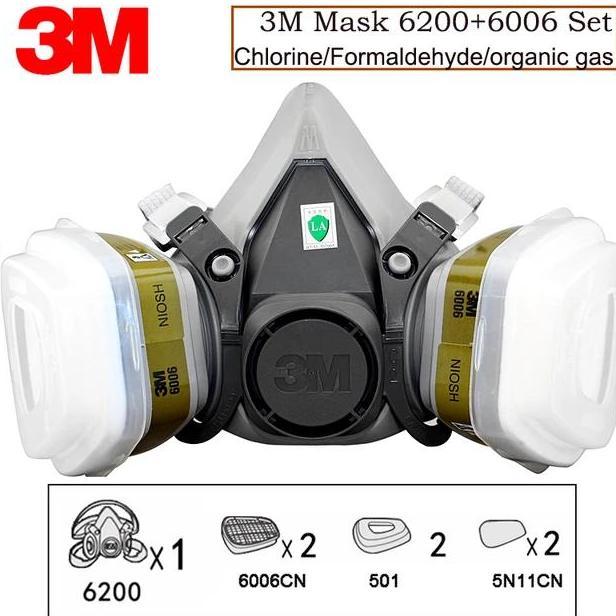 Masker 3M 6200 Respirator + Cartridge filter 3M 6006 Complete Set