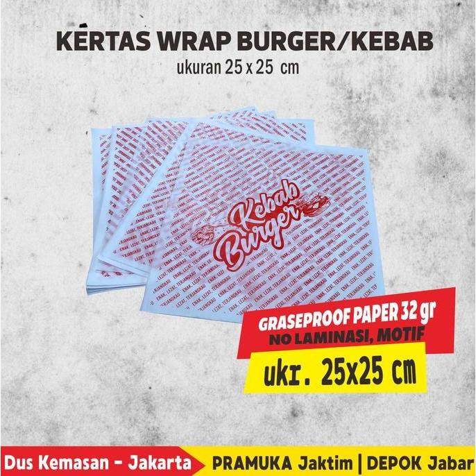 Equipment- Kertas Kebab / Bungkus Burger