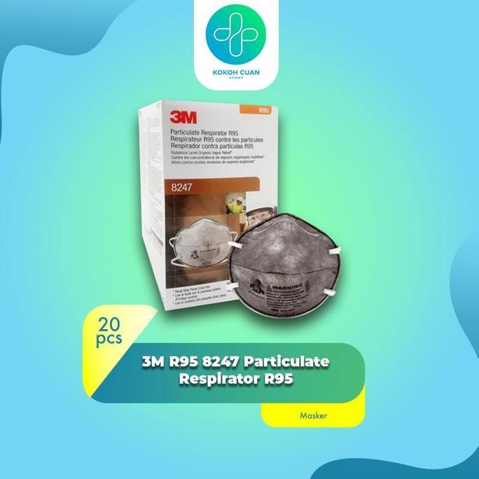 Masker 3M R95 8247 Carbon isi 20