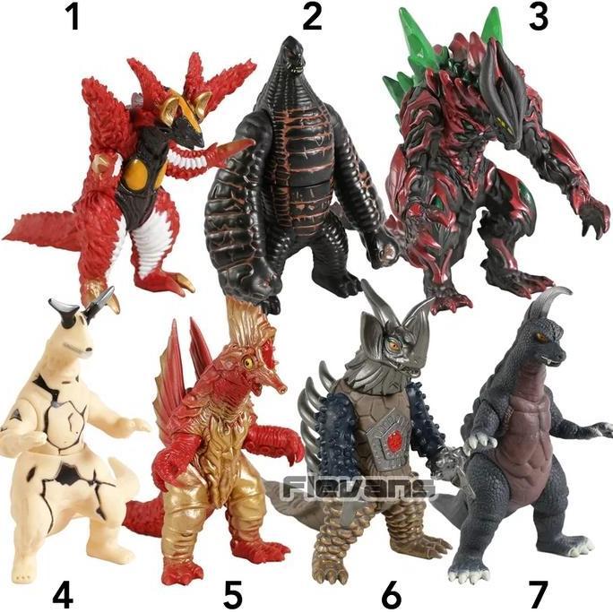 Mainan Monster Kaiju Ultraman Action Figure Red King Eleking Zeppandon