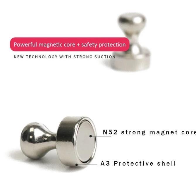 Stationery- Magnet Neodymium Mini Pin Board Mading Gantungan Dinding Strong 10 Pcs