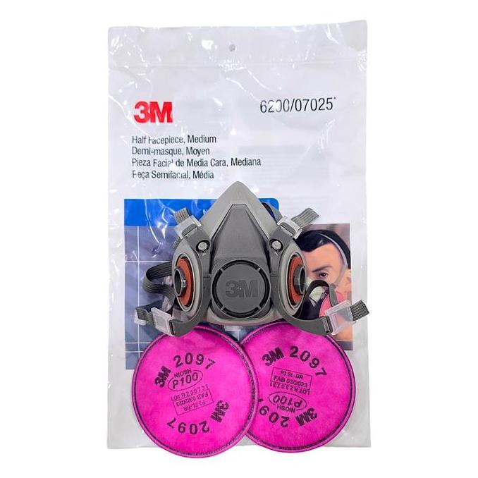 3M 6200 + 2097-P100 Particulate Filter