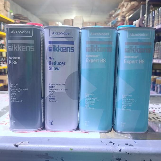 PAKET PERNIS MOBIL CLEAR COAT SIKKENS EXPERT HS ( 2L CLEAR + 1L THINNER SLOW + HARDENER P35 ) ORIGIN