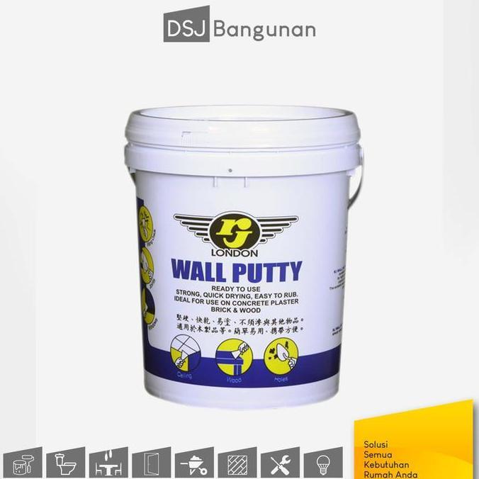 RJ Wall Putty 25 Kg Dempul Tembok / Kayu GOL