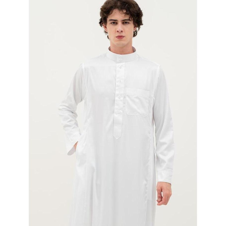 AL Haramain Jubah / Gamis Pria Anak / Remaja & Dewasa Viet Polos / Jubah AL Haramain | Putih | Hitam