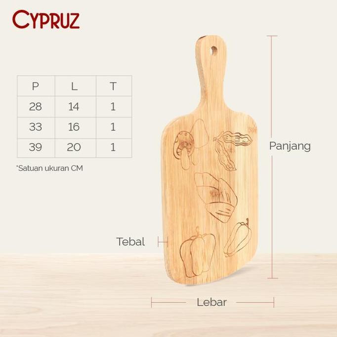 Cypruz Talenan Bambu BERMOTIF 1cm