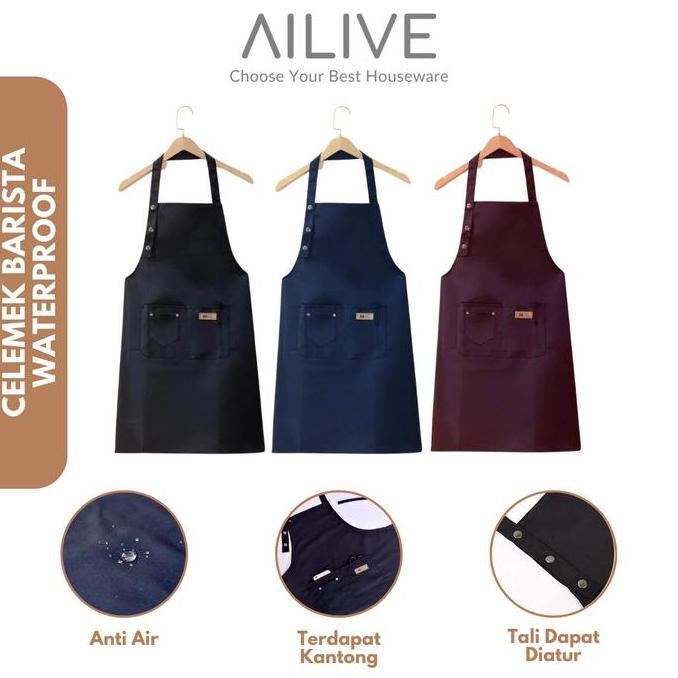 APRON CELEMEK DRILL KOREAN STYLE/ APRON/ CELEMEK/ BARISTA