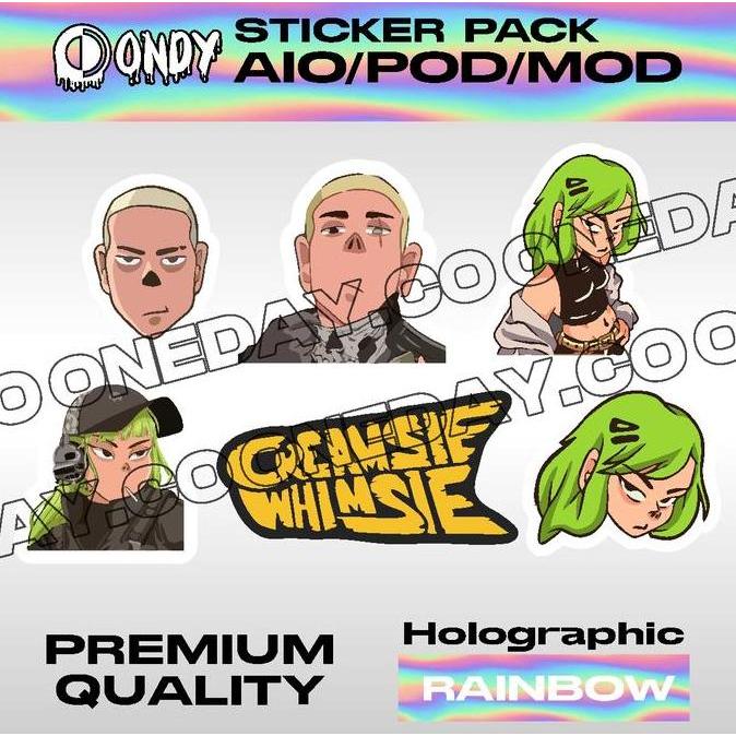 Sticker Pack Hologram All in one A I O - Creamsie Whimsie By ONDY.CO