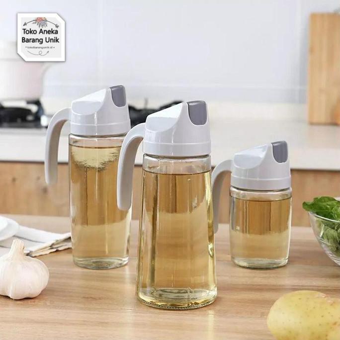 Botol Minyak Goreng Kaca Tebal Tempat Kecap Saos Susu Madu Cuka Jus