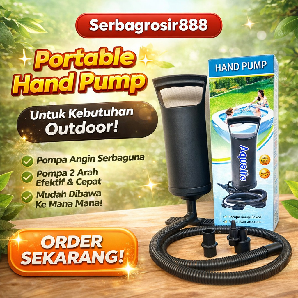pompa tangan angin aquatic pompa kasur angin manual aquatic