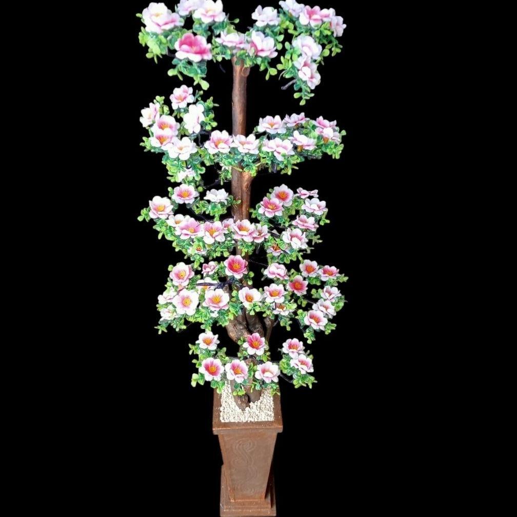 [Bunga Set Pot] Pohon Hawai Artificial Tinggi 140 Cm Jumbo / Bunga Hias Sudut / Pohon Bunga Hawai Ar