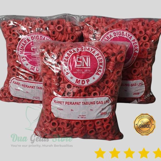 Karet Seal Gas Elpiji SNI Tebal Lentur 100% Karet Asli Untuk Tabung Gas 3kg 5.5kg 12kg Isi Satuan 10