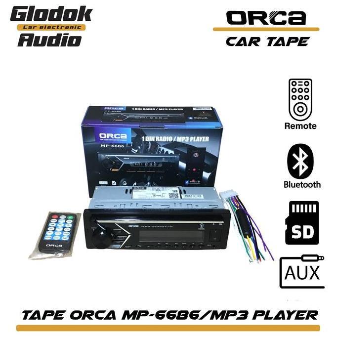 Tape Mobil  Mp3 Orca  Mp 6686  Single Din