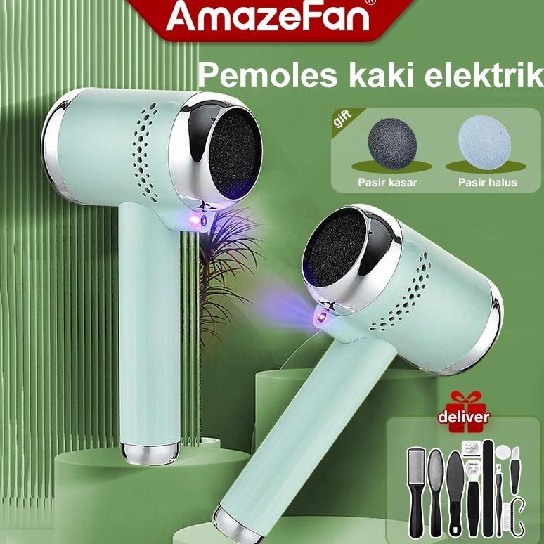 NEW Amazefan Alat Penghalus Kaki Elektrik Pengelupasan pembersih Kulit Untuk Menghilangkan Kulit Mat