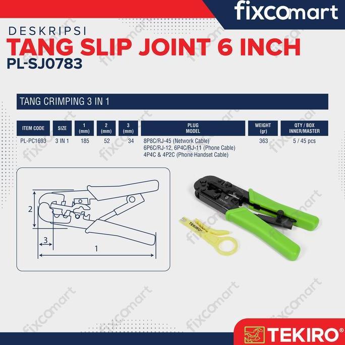 Household - Tekiro Tang Crimping 3 In 1 / Tang Rj45