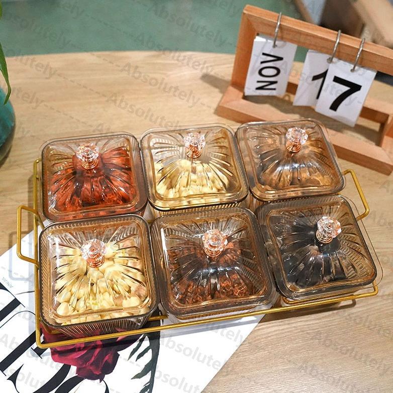 ZELVESSA 6IN1 TOPLES AKRILIK AESTHETIC TOPLES SET TOPLES MEWAH TOPLES MAKANAN RINGAN RUMAH TANGGA RI