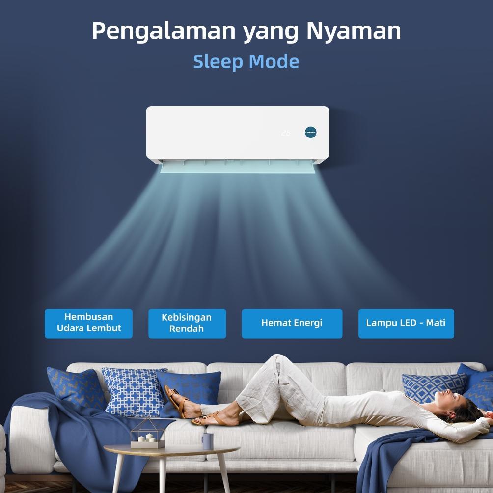 KAVELLEWORKS [FREE BRACKET OUTDOOR] TOP SELLING CHANGHONG AC 1/2 PK STANDARD CHOL-05L4 [INDOOR + OUT