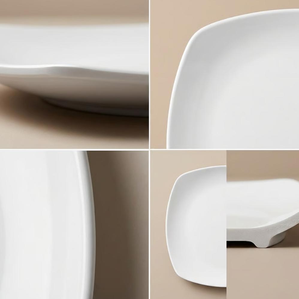 OFFICIAL [12 PCS] PIRING KECIL MELAMIN CEPER SEGI PUTIH 6 INCH KUE TATAKAN GELAS  CEPER SAJI