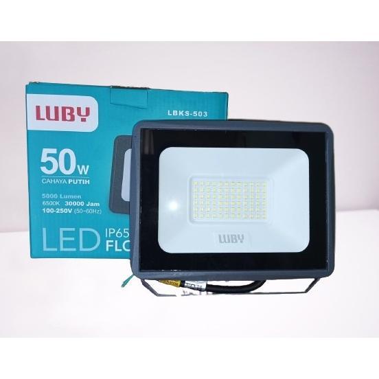 Lampu Sorot Luby 50 watt LBKS-503 / Lampu Tembak / Flood Light LED 50 watt LUBY - SNI