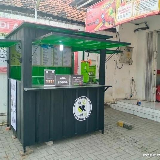 Terlaris Booth Container Jualan Es Teh Booth Jualan 120X150X200Cm