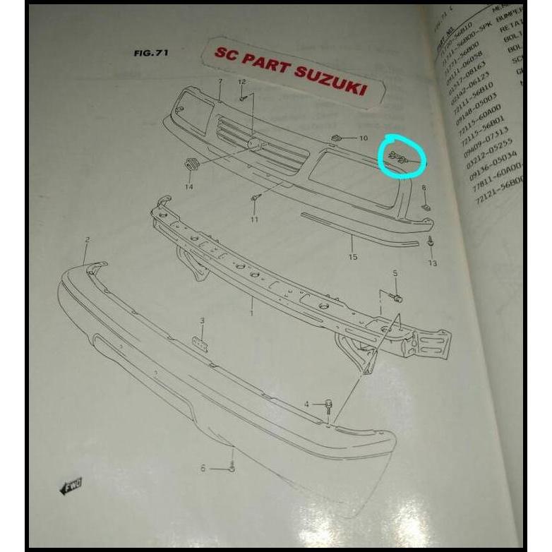 TERBARU CLIP KANCING GRILL BESAR SUZUKI VITARA ESCUDO SIDEKICK. 