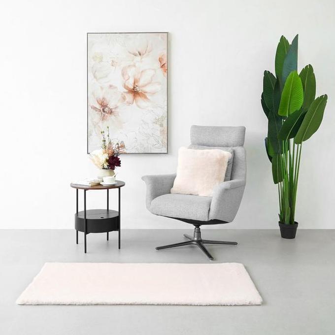 Promo Informa Karpet 70X150 Cm Frosty Faux Fur - Krem Alas Lantai Ruangan Permadani Aesthetic Furnit