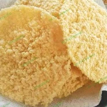 Snack Krupuk puli gendar beras mentah model bulat 500gram