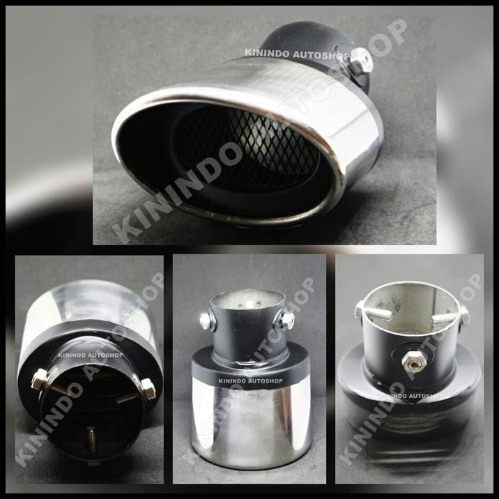 DISKON KNALPOT KROM RACING STAINLESS FOR NEW BRIO 