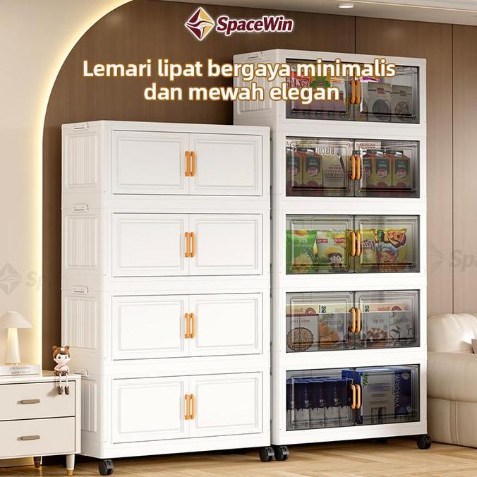 Grosir Cubbie Lemari Lipat Plastik Beroda | Rak Penyimpanan Multifungsi, Lemari Lipat Plastik/Rak Le