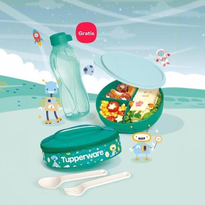 Tupperware Minnie Lunch Set mickey free tas tempat bekal makan anak