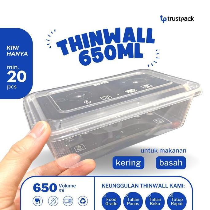 Kotak Makan 650 ml Tempat Box Nasi Microwave Thinwall Food Container