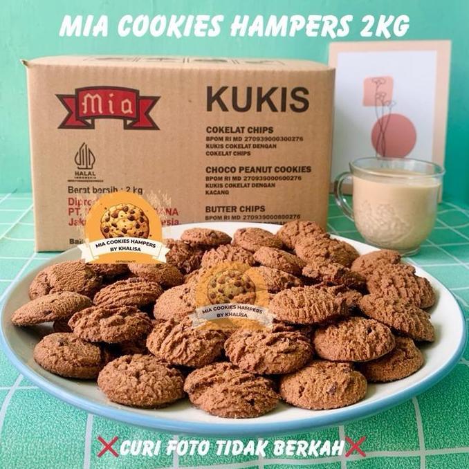 MIA Cookies 2Kg Hampers Halal BPOM RI MD 836209034022 Coklat Chip Butter Chips Snack Kering Cemilan 