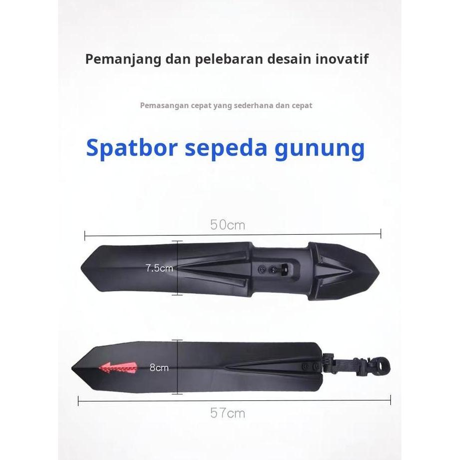 Promo Spakbor Sepeda Depan & Belakang Universal 24-27.5 Inci: Pemasangan Mudah, Tahan Lama Anti Koto
