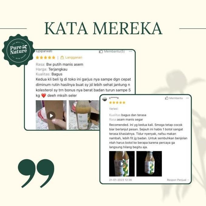 [3 Botol] PureNature Jus Bawang Putih Tunggal Ampuh Berkhasiat AS