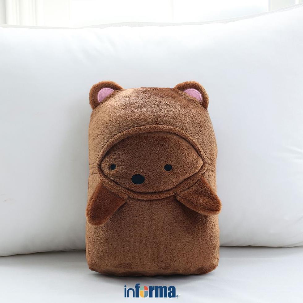 Informa 125x150 cm Selimut Booboo Bear - Cokelat Blanket Selimut Tidur Selimut Kasur Selimut Boneka