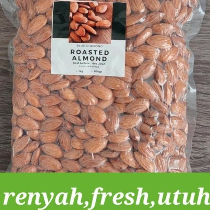 Snack- Roasted Almond Kacang Almond Panggang 500Gr  Almond